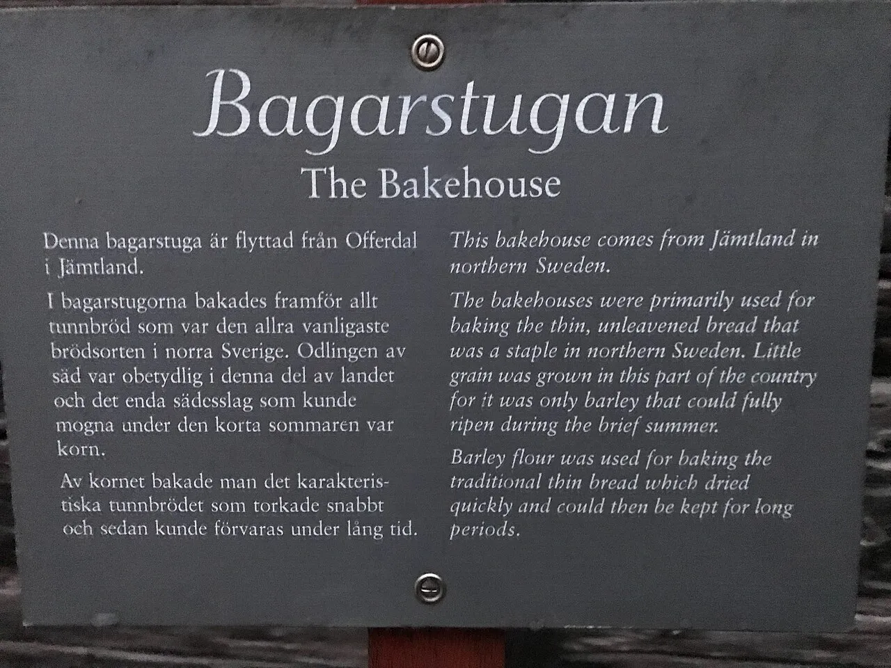 Bakehouse, Skansen